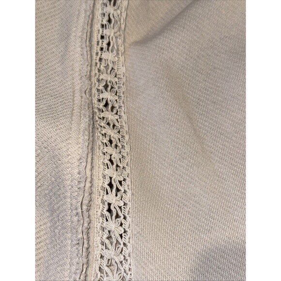 Free People Haley Size S Cotton Hooded Cardigan Duster Coat Bell Sleeve Cream - Picture 13 of 13